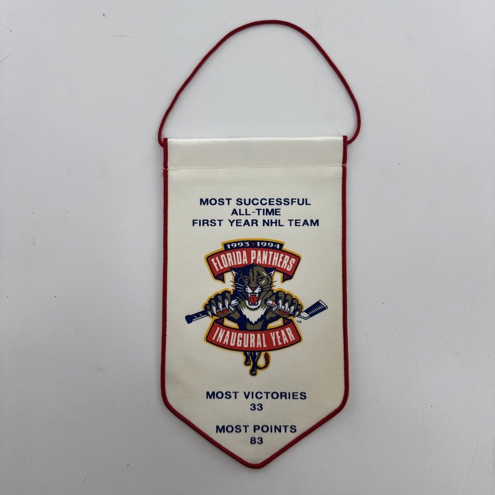 Vtg Florida Panthers 1993-94 Most Successful First Year NHL Team Banner